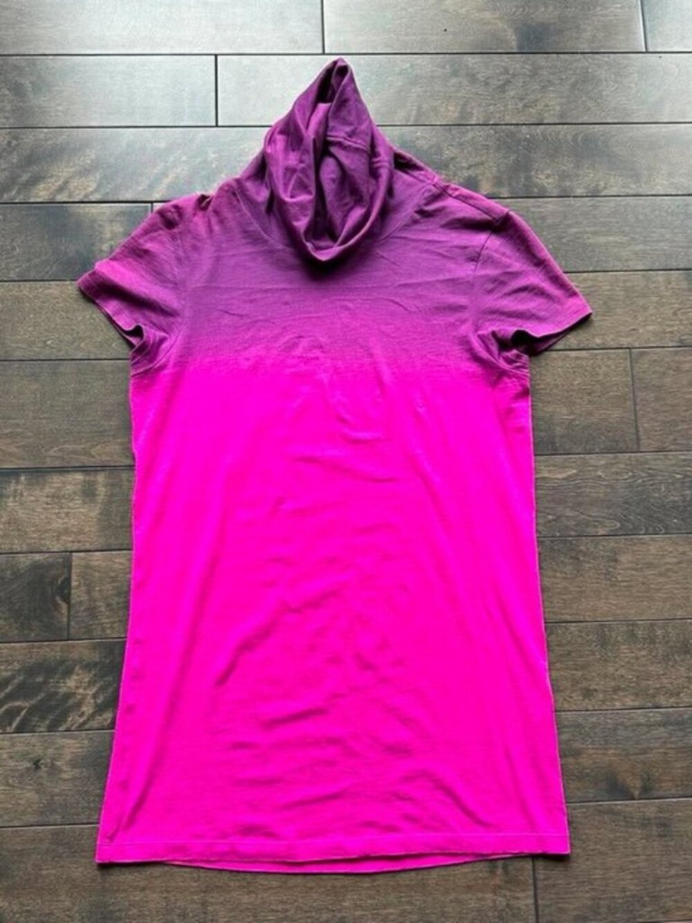 Theory Ombre Turtleneck Short Sleeve Tee